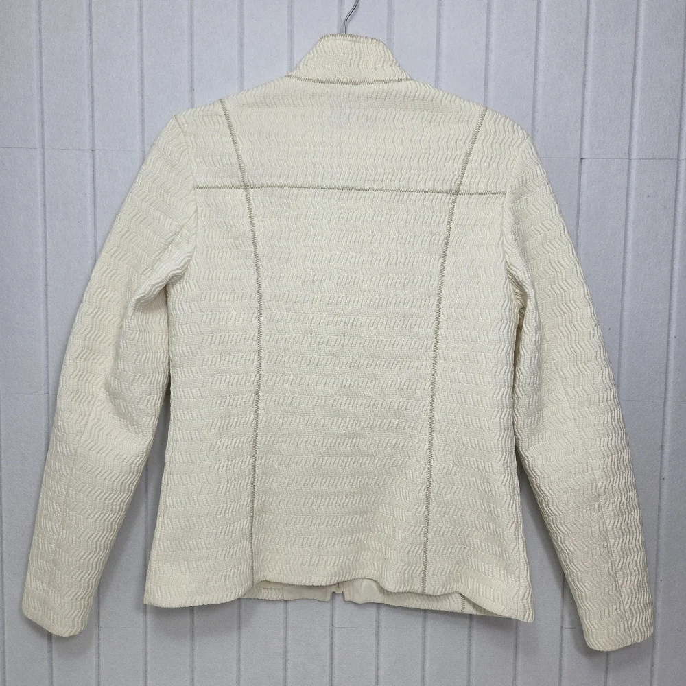 PENDLETON Vintage ZIP Up Front Cream Textured LINED‎ JACKET Size S